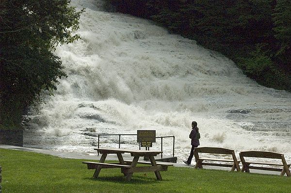 It had rained alot the previous day and Buttermilk Falls definitely took notice!