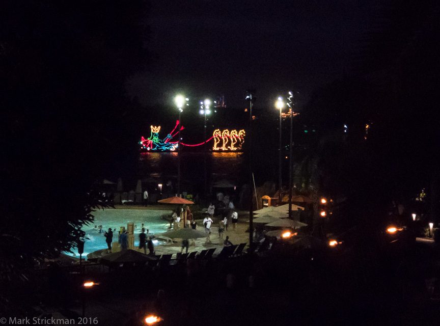 Aquatic light parade from the Polynesian   (June 08, 2017)