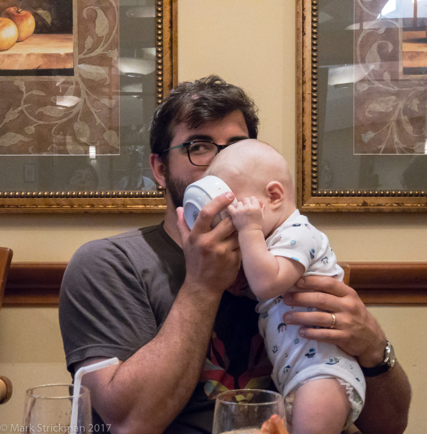 APC_0889------Benjamin chowing down at dinner, last night at La Vida-------September 08, 2017