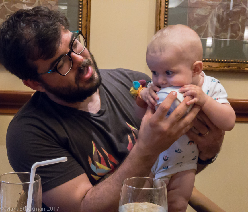 APC_0893------Benjamin chowing down at dinner, last night at La Vida-------September 08, 2017