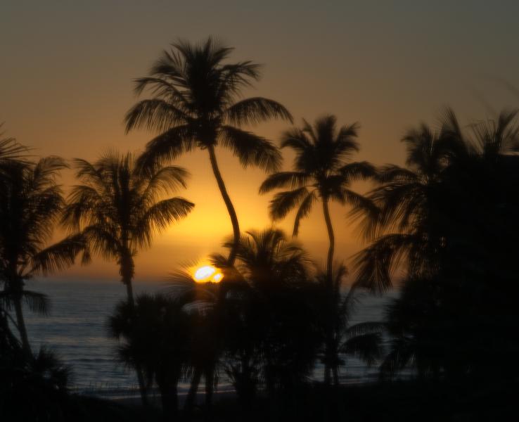 DSC_0429.jpg - Sunset first night from Pointe Santo condos