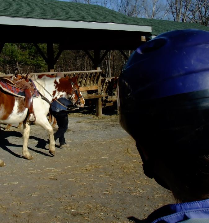 DSCF0560.jpg - Massanutten trail ride.  Mommy was sick, Daddy over weight limit :(