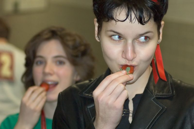 The strawberry tasting production line